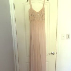Adriana Papell gown in blush, Size 8